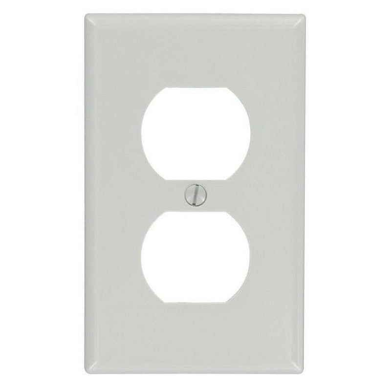 Leviton Gray 1 gang Thermoset Plastic Duplex Wall Plate 1 pk