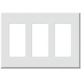 Leviton Decora Plus White 3 gang Polycarbonate Decorator Screwless Wall Plate 1 pk