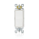 Leviton Decora 15 amps Single Pole Antimicrobial Treated Rocker AC Quiet Switch White 1 pk