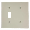 Leviton Light Almond 2 gang Thermoplastic Nylon Blank Wall Plate 1 pk