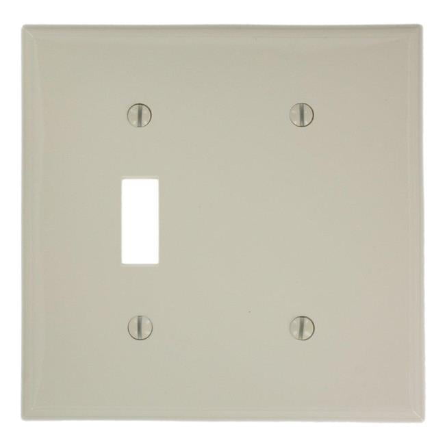 Leviton Light Almond 2 gang Thermoplastic Nylon Blank Wall Plate 1 pk