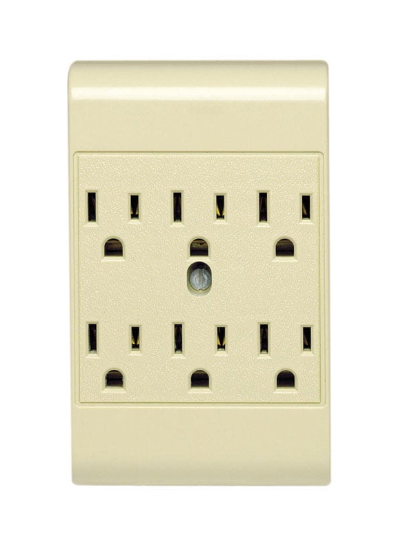 Leviton Polarized 6 outlets Outlet Adapter 1 pk