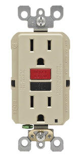Leviton SmartlockPro 15 amps 125 V Duplex Ivory GFCI Outlet 5-15R 1 pk