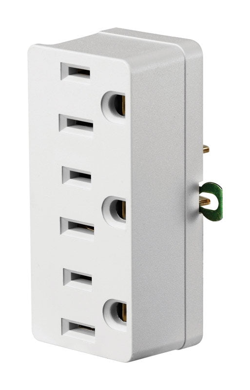 Leviton Grounded 3 outlets Outlet Adapter 1 pk