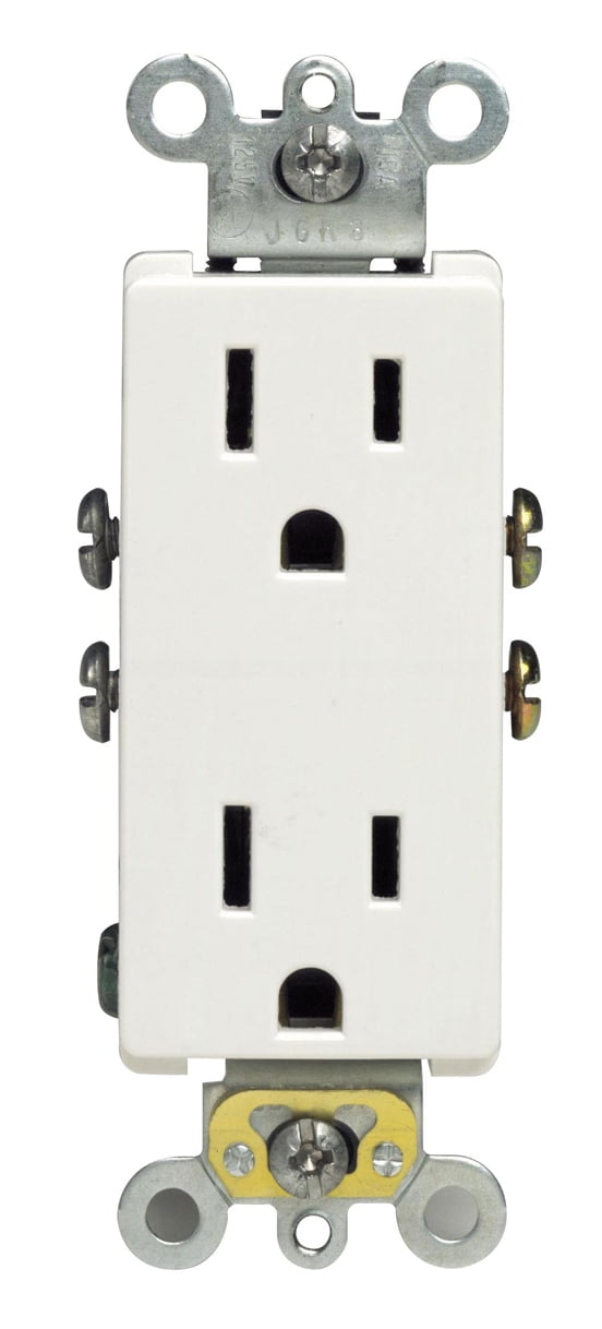 Leviton Decora 15 amps 125 V Duplex White Outlet 5-15R 10 pk