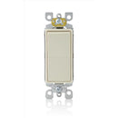 Leviton Decora 15 amps Four Pole Rocker AC Quiet Switch Light Almond 1 pk