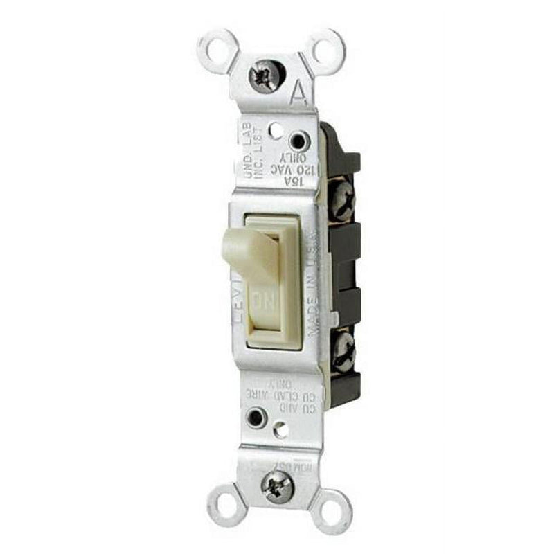 Leviton 15 amps Toggle Switch Ivory 1 pk