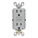 Leviton SmartlockPro 15 amps 125 V Gray GFCI Outlet 5-15R 1 pk
