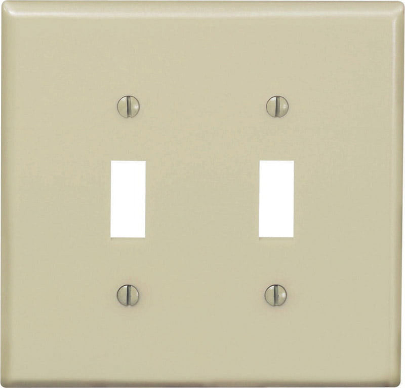 Leviton Ivory 2 gang Nylon Toggle Wall Plate 1 pk