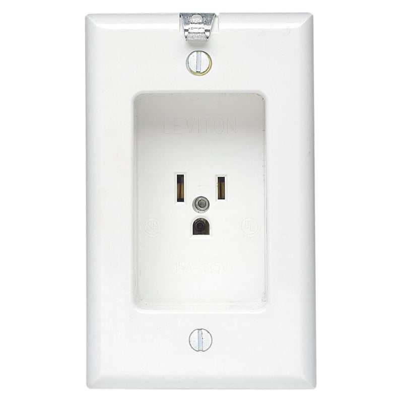 Leviton 15 amps 125 V Single White Outlet 5-15R 1 pk