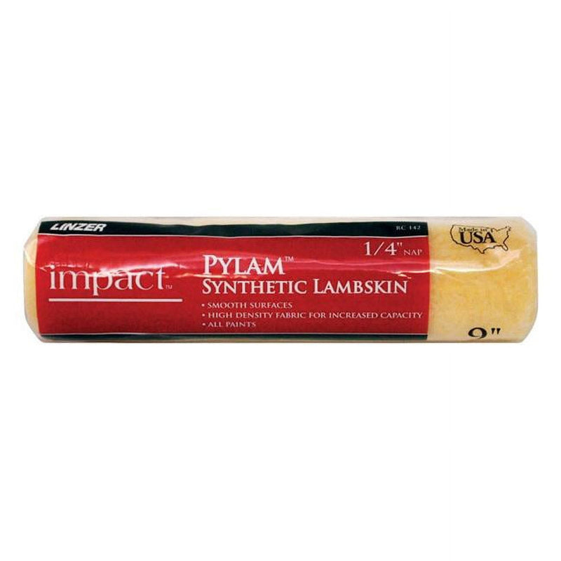 Linzer Impact Pylam Synthetic Lambskin 9 in. W X 1/4 in. Regular Paint Roller Cover 1 pk