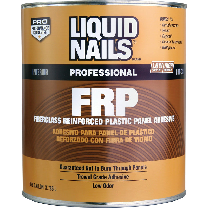 Liquid Nails FRP Fiberglass Reinforced Plastic Panel High Strength Acrylic Latex Adhesive 1 gal