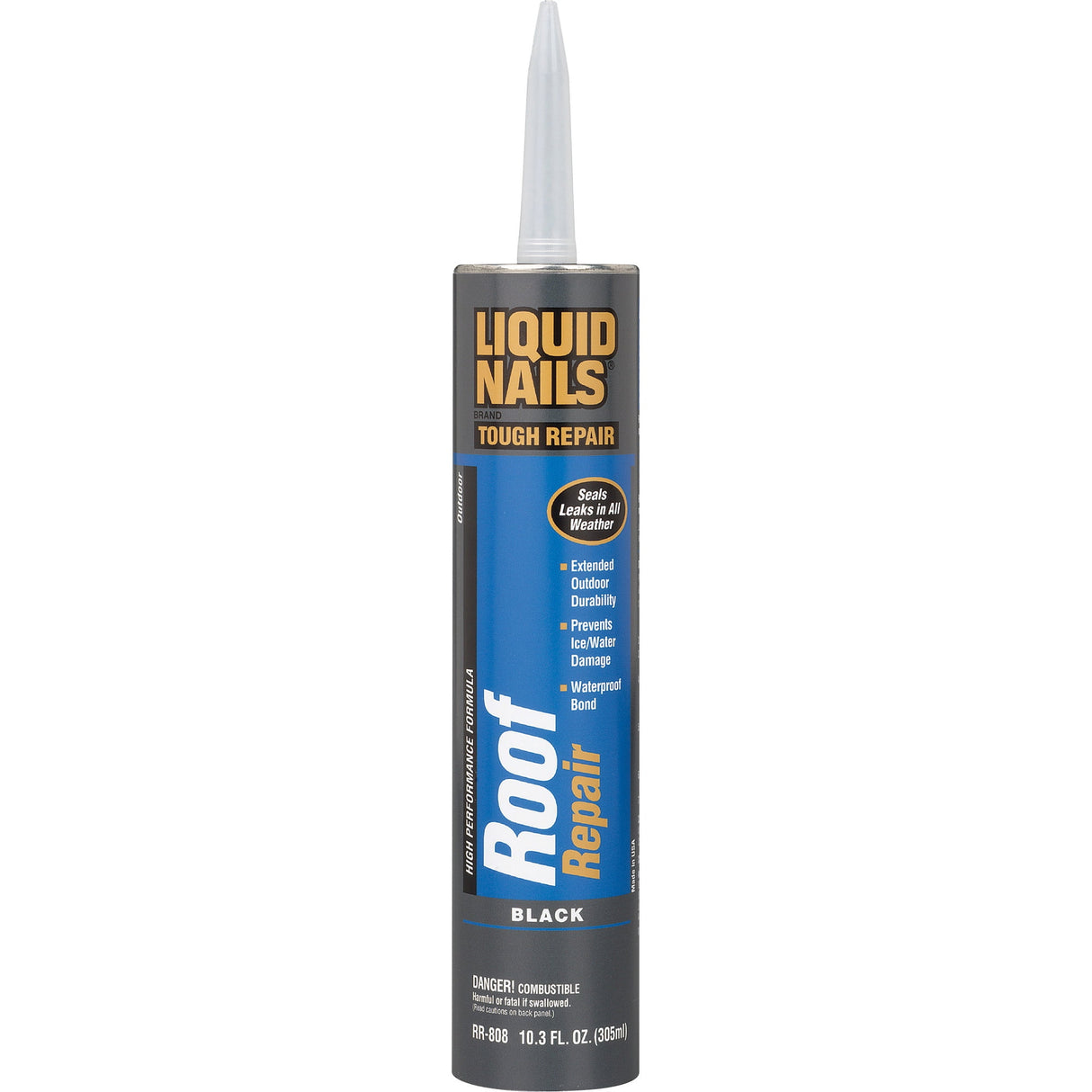 Liquid Nails Tough Repair Black Latex Caulk Sealant 10.3 oz