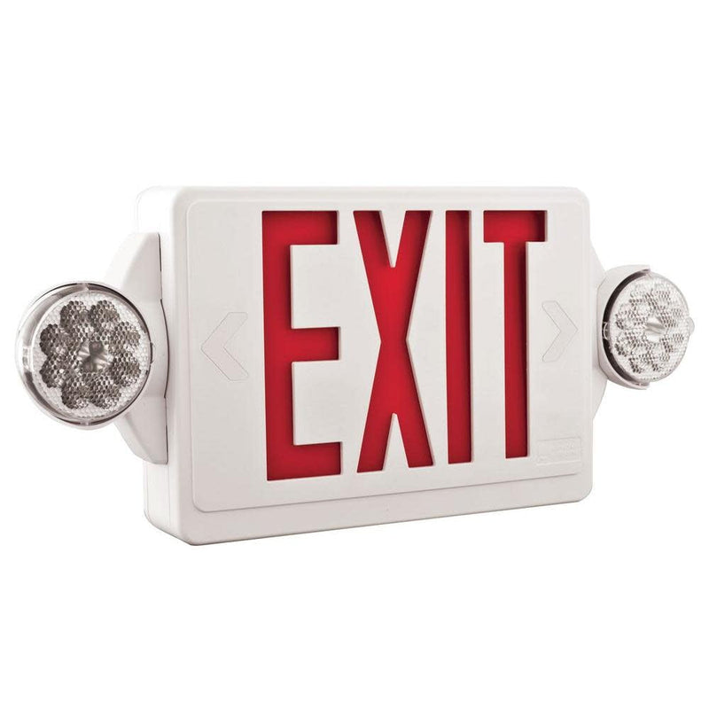 Exit with Emergency Lights LED Indoor Illuminated Sign