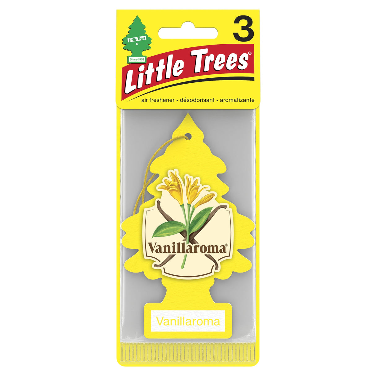 Little Trees Yellow Car Air Freshener 3 pk