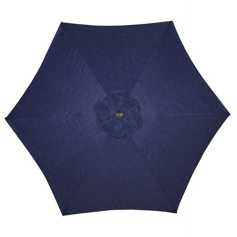 Living Accents 9 ft. Tiltable Navy Blue Market Umbrella