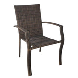 Living Accents Brown Steel Frame Woven Chair