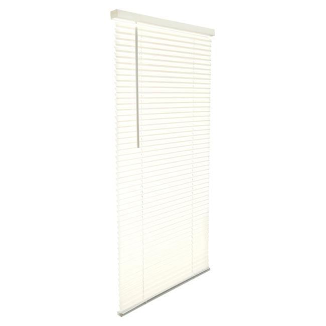 Living Accents Vinyl 1 in. Blinds 27 in. W X 64 in. H Alabaster Cordless