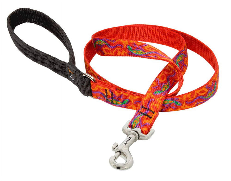 LupinePet Original Designs Multicolor Go Go Gecko Nylon Dog Leash