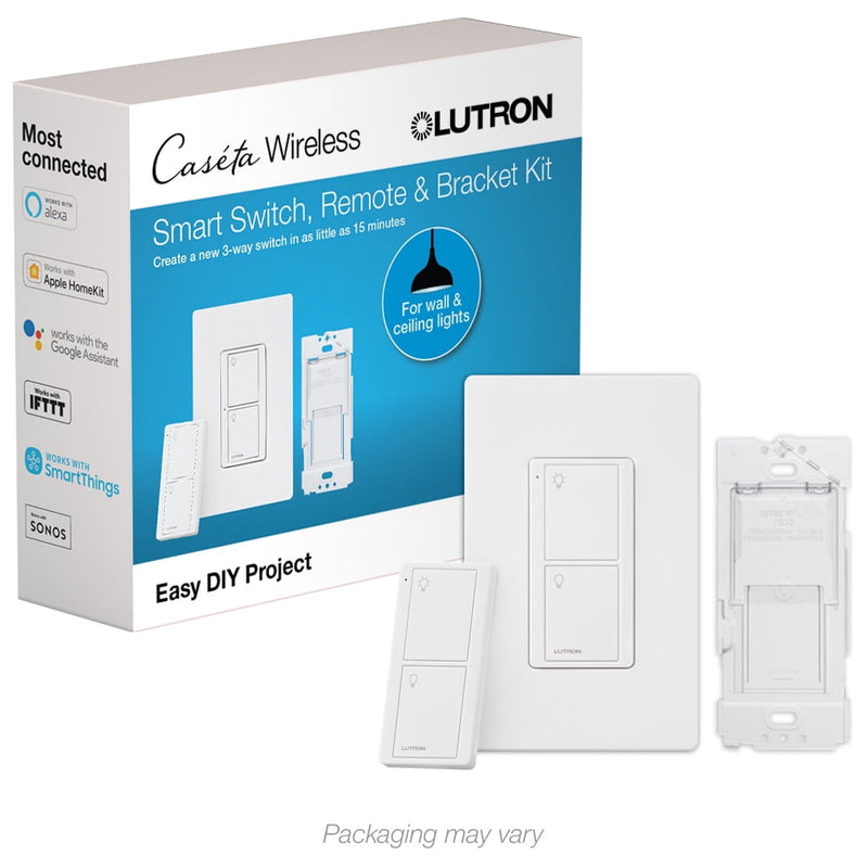 Lutron Caseta 5 amps 3-Way Smart-Enabled Switch White 1 pk