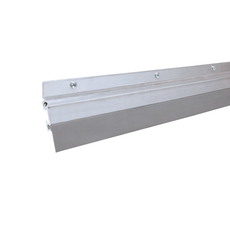 M-D Silver Aluminum/Vinyl Sweep For Garage Doors 3 in. L