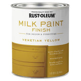 Rust-Oleum Matte Venetian Yellow Water-Based Acrylic Milk Paint 1 qt