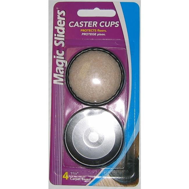 Magic Sliders Plastic Caster Cup Brown Round 1-5/8 in. W X 1-5/8 in. L 4 pk