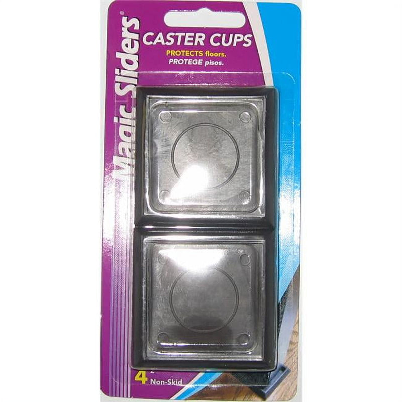 Magic Sliders Plastic Caster Cup Brown Square 2 in. W X 2 in. L 4 pk