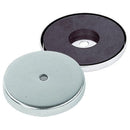 Magnet Source .303 in. L X 2.04 in. W Silver Round Base Magnet 25 lb. pull 1 pc