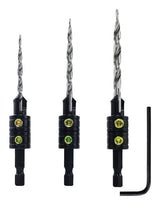 Make it Snappy 9/64 11/64 13/64 in. Steel Tapered Countersink Set 3 pc