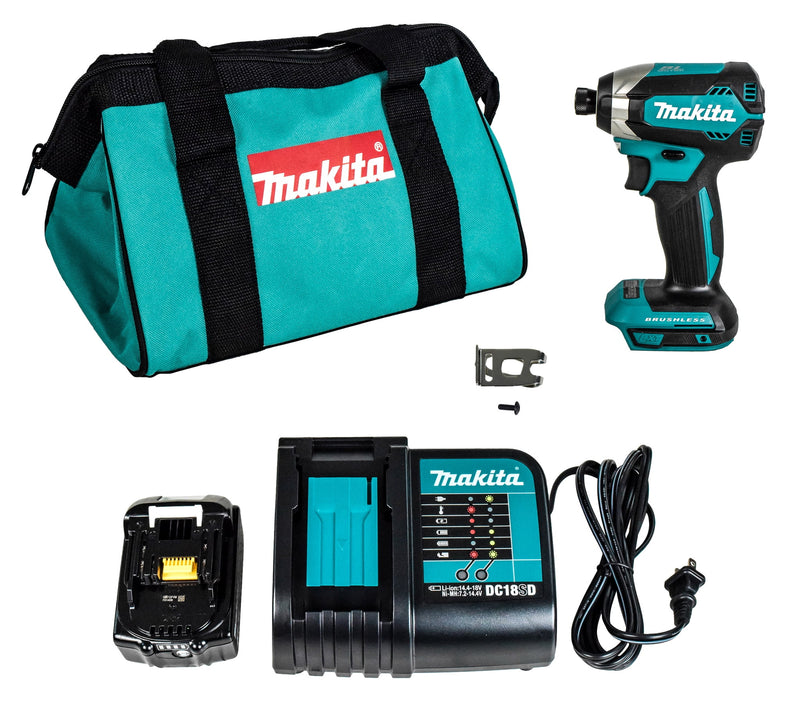 Makita 18V LXT 1/4 in. Cordless Brushless Impact Driver Kit (Battery & Charger)