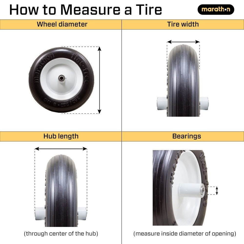 Marathon 4 in. D X 10.3 in. D 300 lb. cap. Offset Hand Truck Tire Polyurethane 1 pk