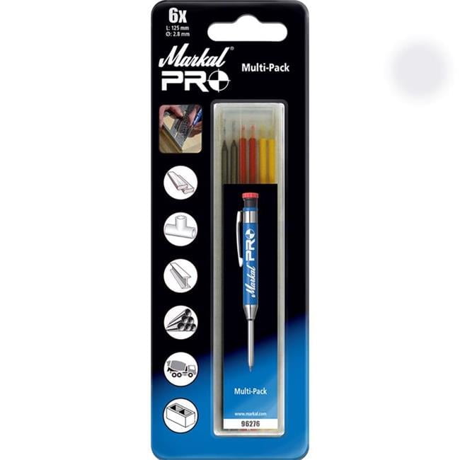 Markal Pro 7 in. L Mechanical Carpenter Pencil Replacement Tips Assorted 6 pc
