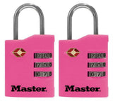 Master Lock 1-9/16 in. H X 5/8 in. W X 1-3/8 in. L Vinyl Covered Steel 3-Dial Combination Luggage Lo
