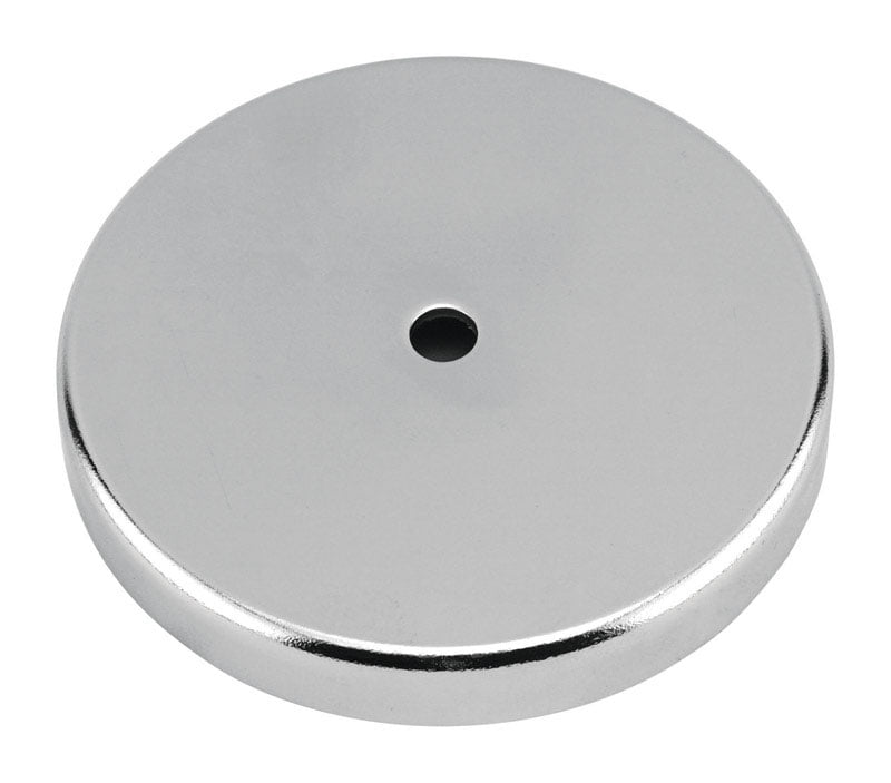 Magnet Source .283 in. L X 1.42 in. W Silver Round Base Magnet 16 lb. pull 1 pc