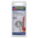 Magnet Source .225 in. L X 1.125 in. W Silver Magnetic Hook 40 lb. pull 1 pc