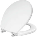 Mayfair by Bemis Benton Slow Close Round White Enameled Wood Toilet Seat