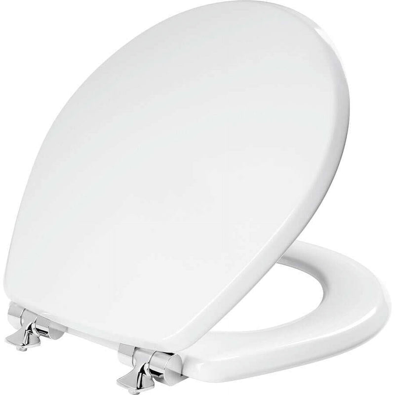 Mayfair by Bemis Benton Slow Close Round White Enameled Wood Toilet Seat