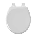Mayfair by Bemis Lannon Slow Close Round White Enameled Wood Toilet Seat