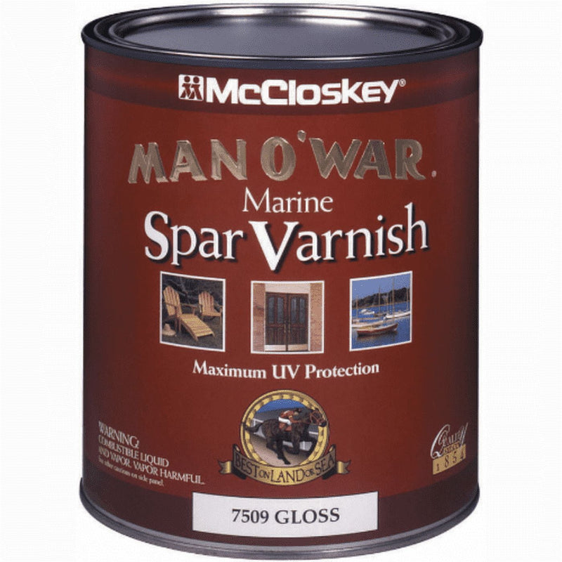 McCloskey Man O' War Gloss Clear Water-Based Marine Spar Varnish 1 gal