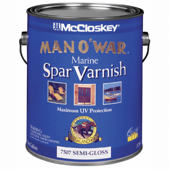 McCloskey Man O' War Semi-Gloss Clear Marine Spar Varnish 1 gal