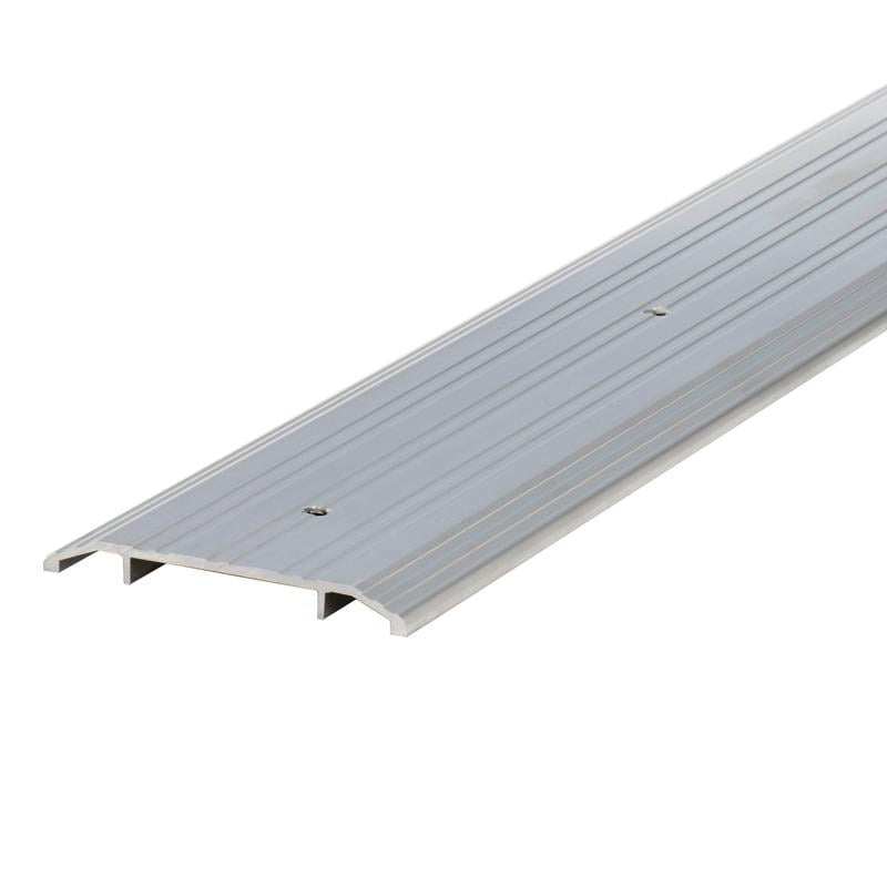 M-D 0.5 in. H X 4 in. W X 36 in. L Mill Aluminum Fluted Top Threshold Silver