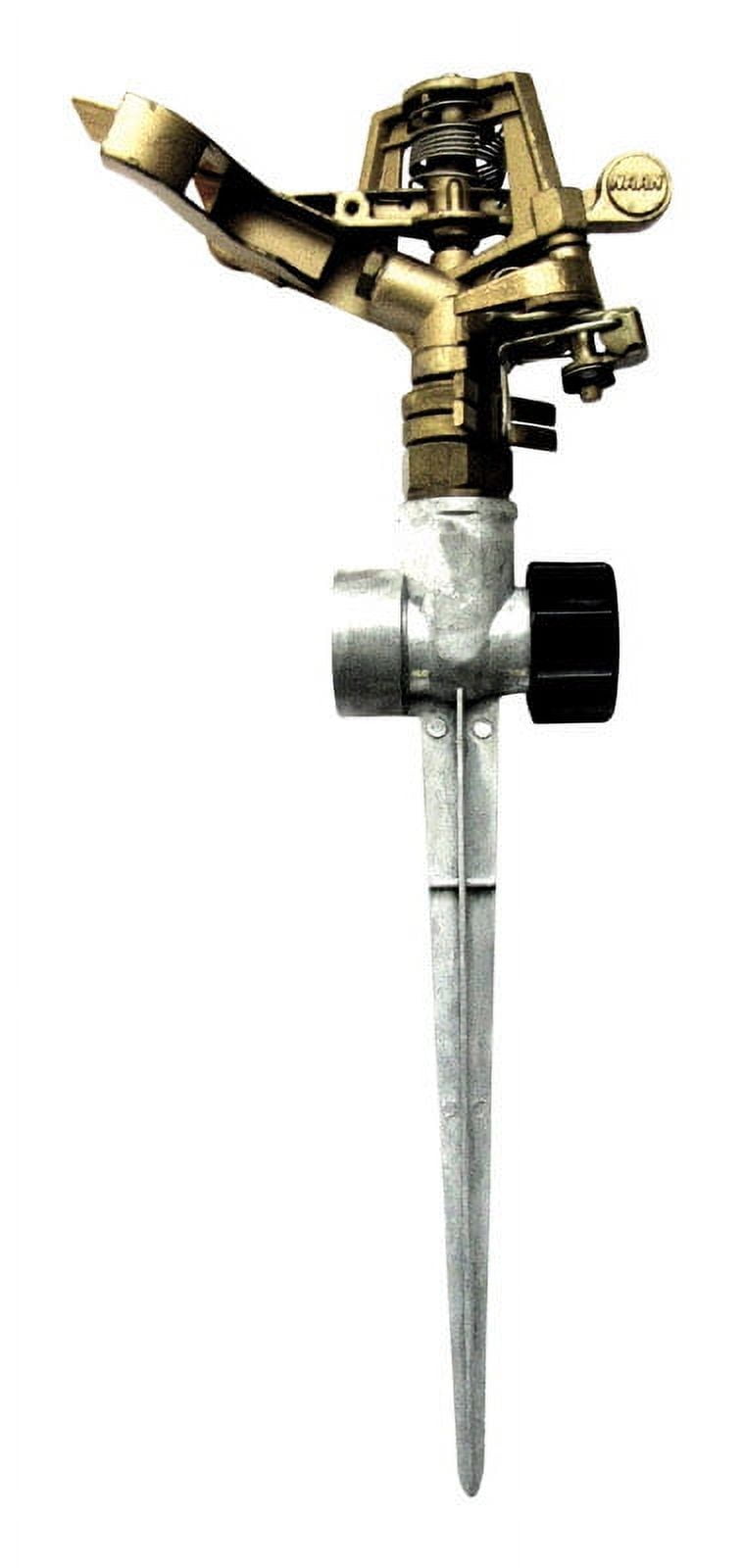 Quality Valve and Sprinkler Irrigator Pro Brass Non-Tipping Base Impulse Sprinkler 6361 sq ft 1 pk