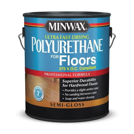 Minwax Ultra Semi-Gloss Clear Water-Based Fast-Drying Polyurethane 1 gal