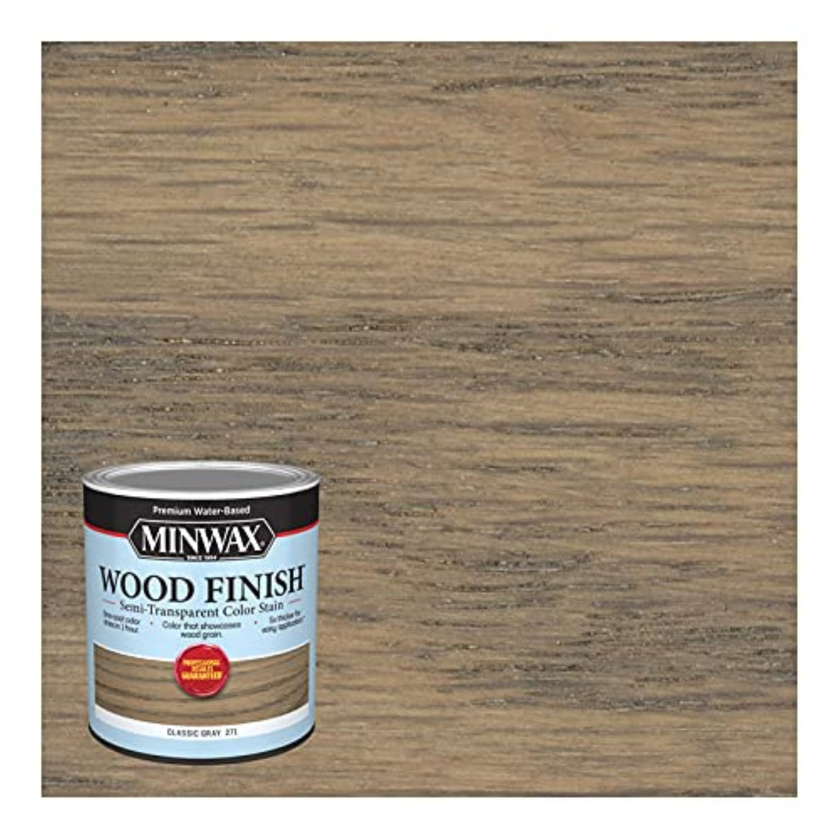 Minwax Wood Finish Semi-Transparent Classic Gray Water-Based Acrylic Emulsion Wood Finish 1 qt