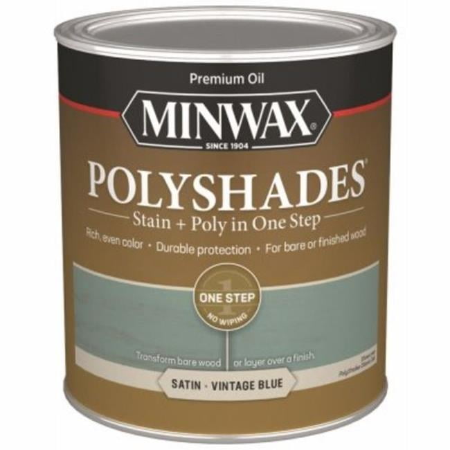 Minwax Polyshades Semi-Transparent Satin Vintage Blue Stain/Polyurethane Finish 1 qt