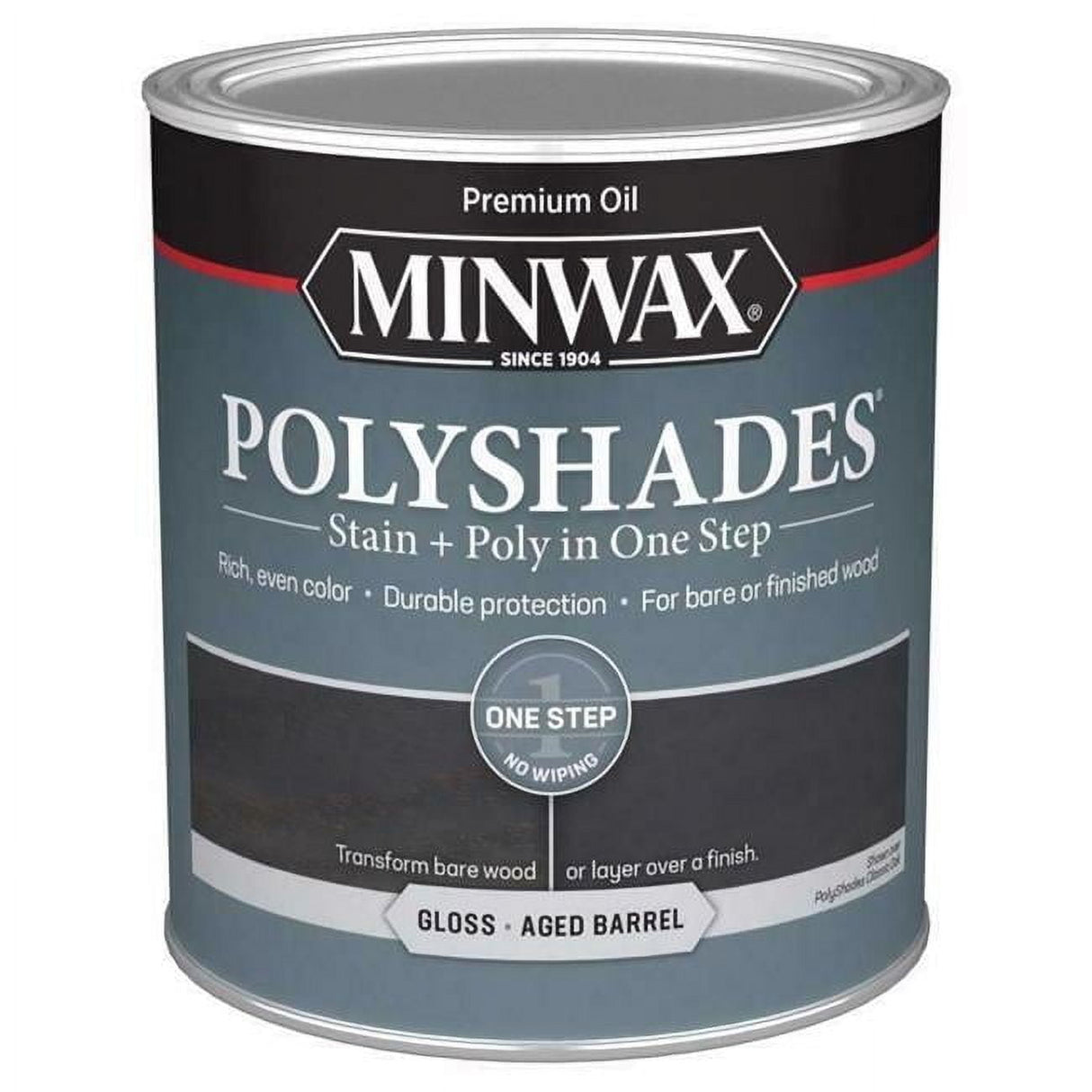 Minwax Polyshades Semi-Transparent Gloss Aged Barrel Stain/Polyurethane Finish 1 qt