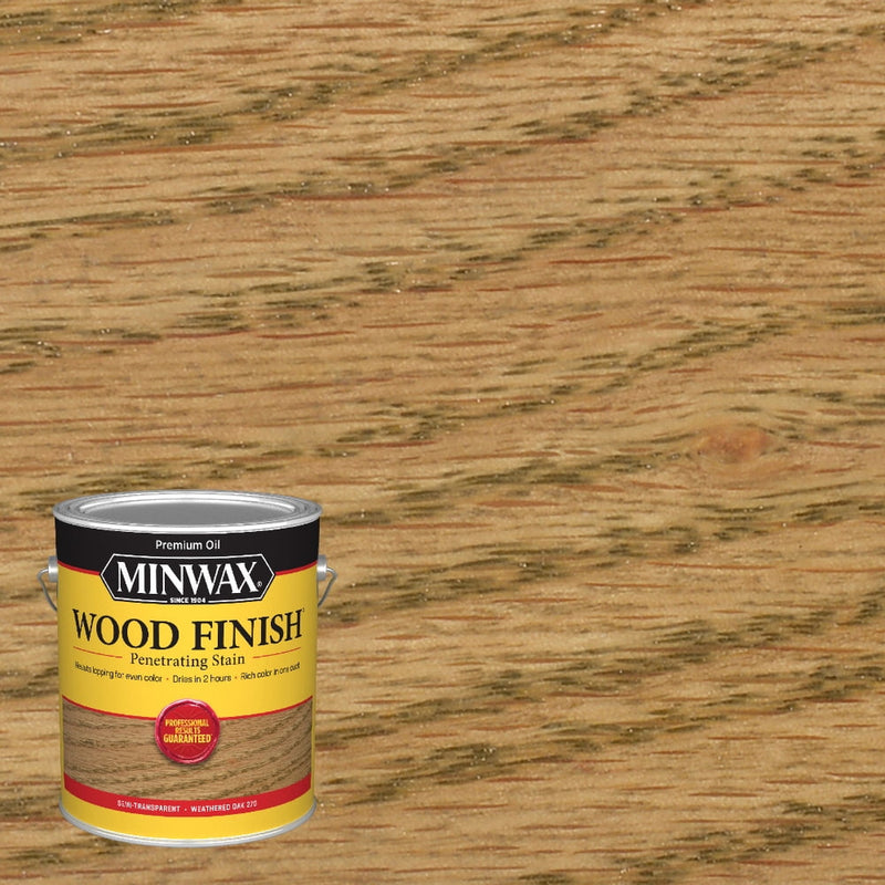 Minwax Wood Finish Semi-Transparent Weathered Oak Oil-Based Penetrating Stain 1 gal