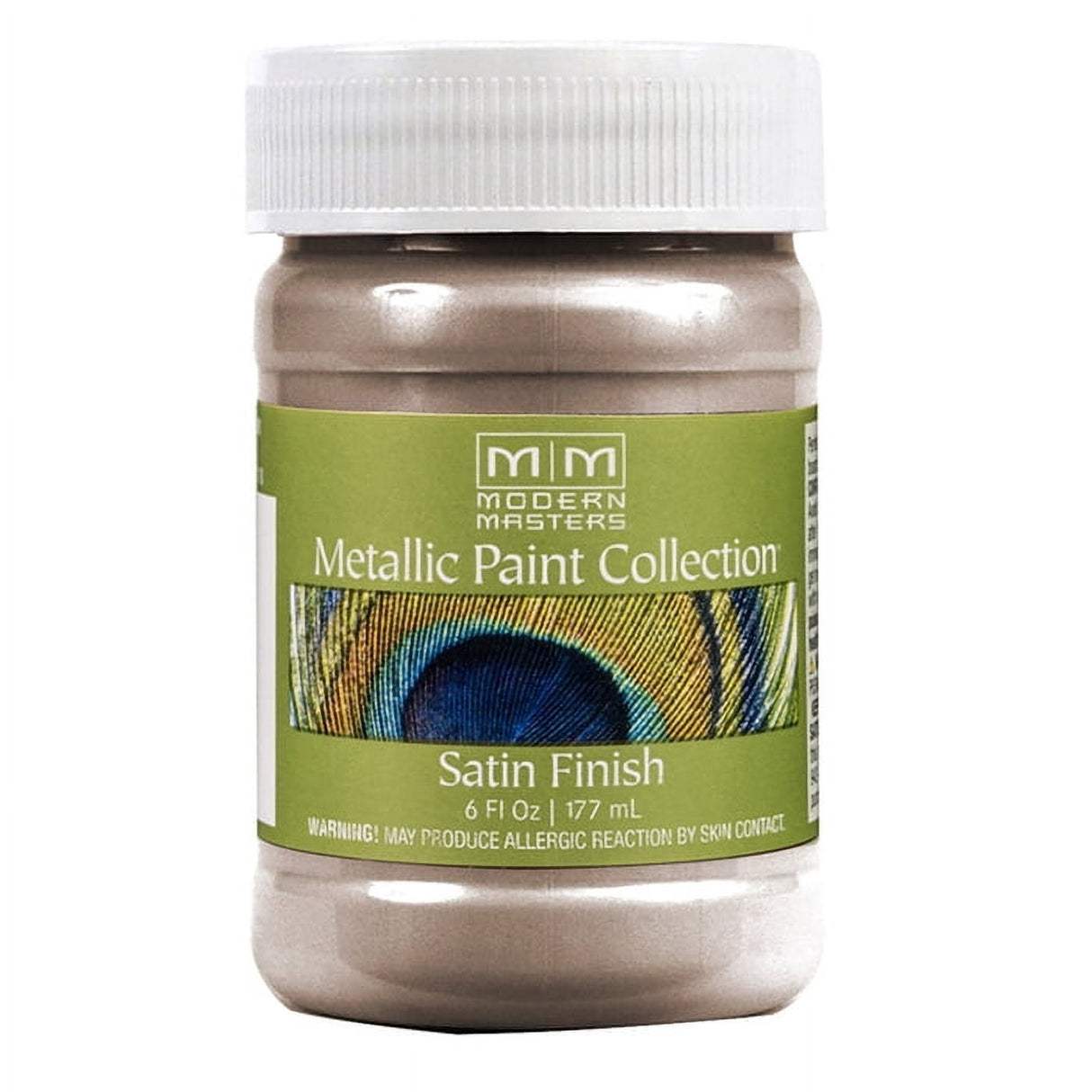 Modern Masters Shimmer Satin Warm Silver Water-Based Metallic Paint 6 oz