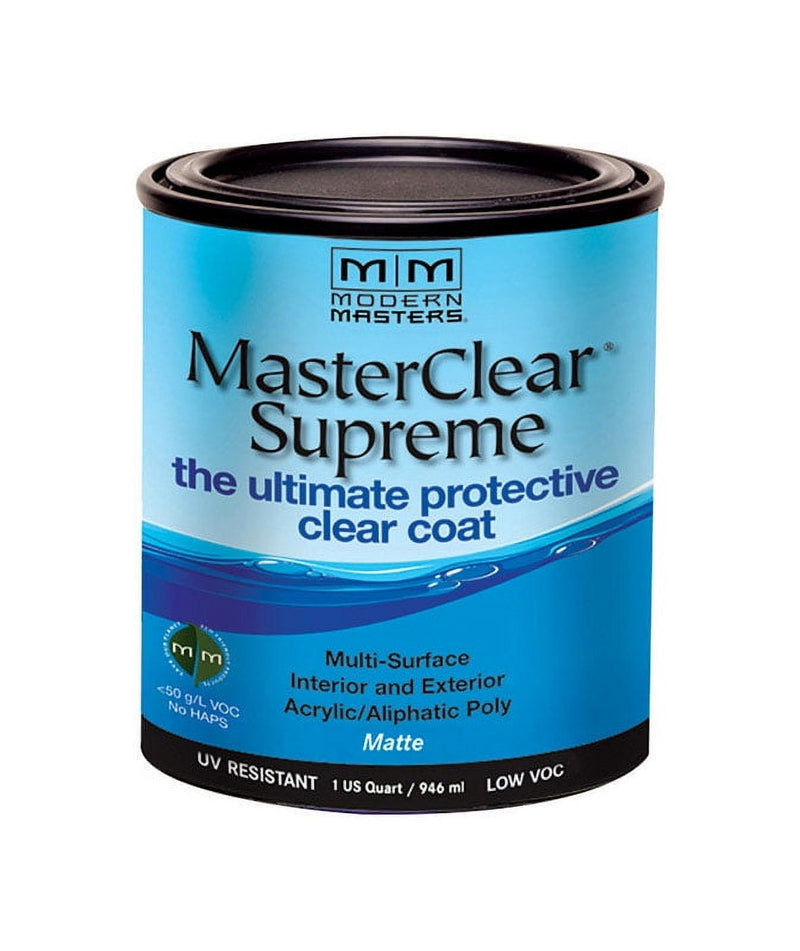 Modern Masters MasterClear Supreme Matte Clear Water-Based Protective Coating 1 qt